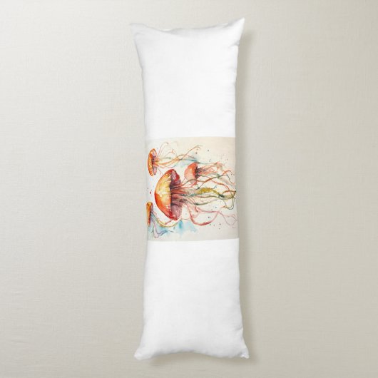 "Dromerige kwal lichaam kussen: duik in comfort!" Lichaamskussen (Achterkant (Verticaal))