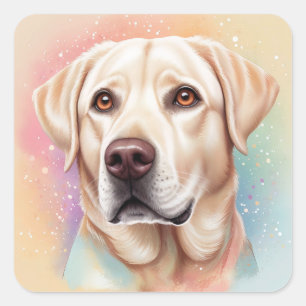 Dromerige Labrador Retriever Magisch Portret Vierkante Sticker
