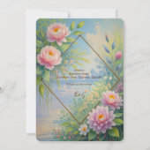 Dromerige Lakeside Garden bruiloft save the date Kaart (Achterkant)