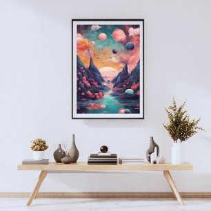 Dromerige Landschap Surrealisme Print Poster