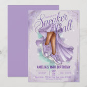Dromerige Lavendel Sneaker Ball Verjaardag Vrouwel Kaart (Voorkant / Achterkant)