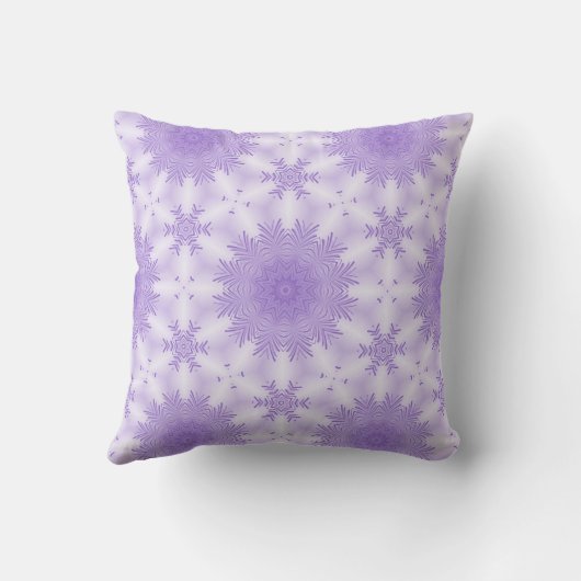 Dromerige lavendelsneeuwvlok kussen (Achterkant)