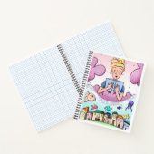 Dromerige leesillustratie Spiral Notitieboek (Binnen)
