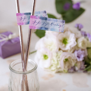 Dromerige lente bruiloft shower stro strooksticker sticker