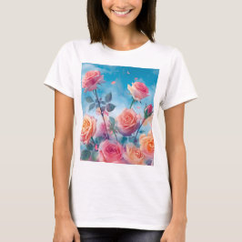 Dromerige levendige Rozen T-shirt