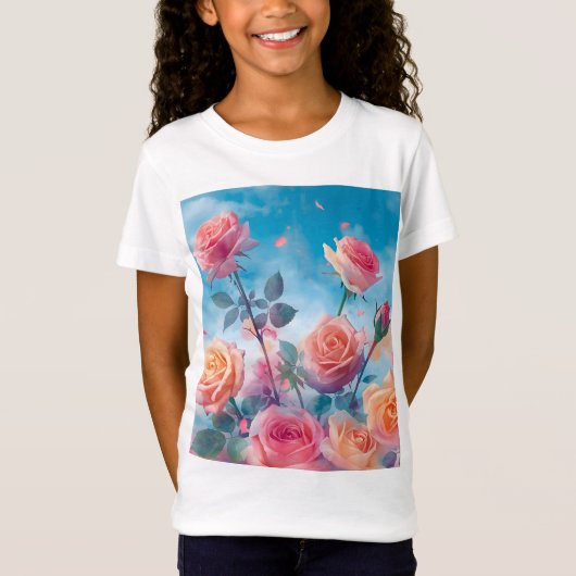 Dromerige levendige Rozen T-shirt (Voorkant)