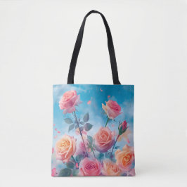 Dromerige levendige Rozen Tote Bag