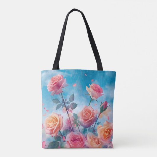 Dromerige levendige Rozen Tote Bag (Achterkant)