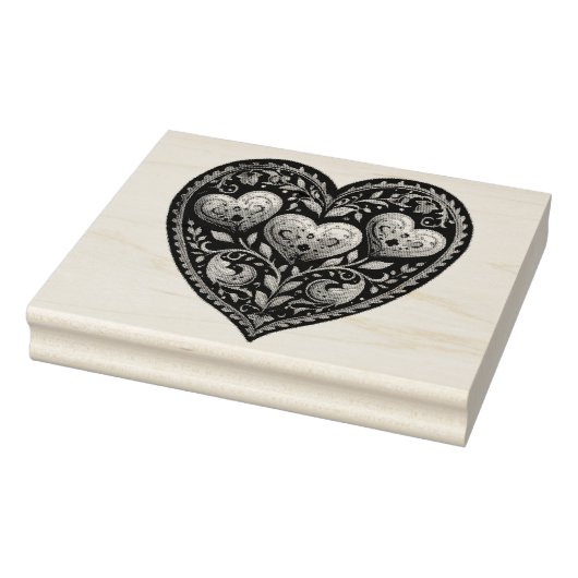 Dromerige Liefde: Gouache Valentijn Harten Rubberstempel (Stempel)