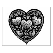 Dromerige Liefde: Gouache Valentijn Harten Rubberstempel (Afrduk)