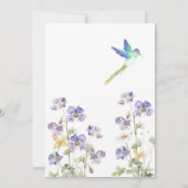 Dromerige Lila Bloemen Bruiloft Kaart (Achterkant)