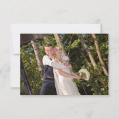 Dromerige Lila Grijze Bladerige Waterverven/Fotobr Bedankkaart (Achterkant)