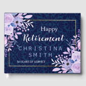 dromerige Lila pastel Waterverf pensioenfeest Gastenboek (Voorkant)