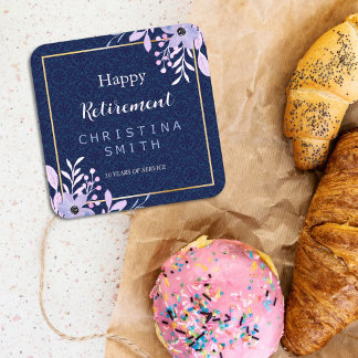 dromerige Lila pastel Waterverf pensioenfeest Kartonnen Onderzetters