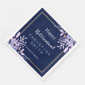 dromerige Lila pastel Waterverf pensioenfeest Servet (Hoek)