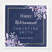 dromerige Lila pastel Waterverf pensioenfeest Servet (Voorkant)