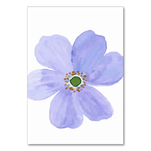 Dromerige Lila Trouwtafel Plaats Nummer Kaart (Achterkant)