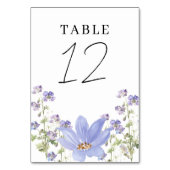 Dromerige Lila Trouwtafel Plaats Nummer Kaart (Voorkant)