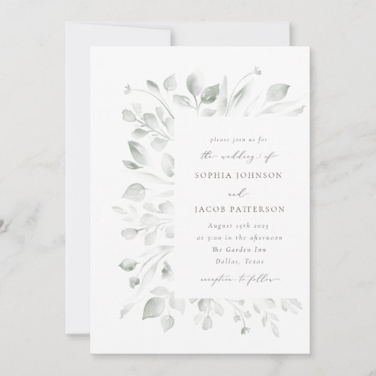 dromerige loof uitnodiging (Voorkant)