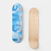 Dromerige lucht LIEFDE Typografie Romantisch Persoonlijk Skateboard (Voorkant)