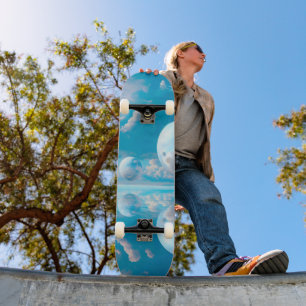 Dromerige lucht surreëel natuur landschap persoonlijk skateboard