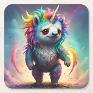 Dromerige luthicorn: een regenboog Baby-fantasie, Kartonnen Onderzetters