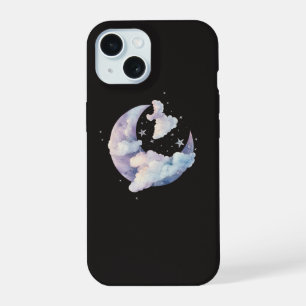 Dromerige Maan en Wolken Hoesje iPhone 15 Case