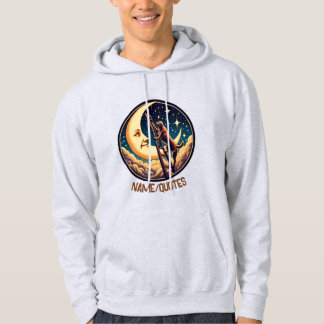 Dromerige Maan & Hond Klimt op Ladder Hoodie