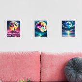 Dromerige maanset muurkunst sets (Woonkamer)