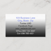 Dromerige magenta en blauwe sweep visitekaartje (Achterkant)