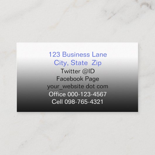 Dromerige magenta en blauwe sweep visitekaartje (Achterkant)