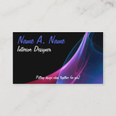 Dromerige magenta en blauwe sweep visitekaartje (Voorkant)