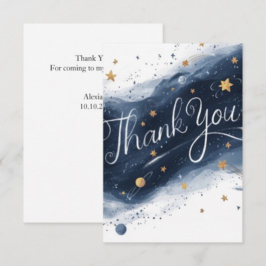 Dromerige magische meteoriet hemels bedankkaart (Voorkant / Achterkant)