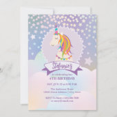 Dromerige magische regenboog eenhoorn kinderen ver kaart (Voorkant)