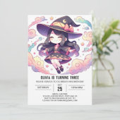 Dromerige magische tovenaar verjaardag kaart (Staand voorkant)