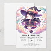 Dromerige magische tovenaar verjaardag kaart (Voorkant / Achterkant)