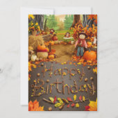 Dromerige Maple Leaf Autumn Herfst Happy Birthday Kaart (Voorkant)