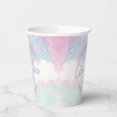 Dromerige meisje op wolk negen 9e verjaardag papieren bekers (Links)