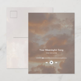 Dromerige minimalistische muziekspeler en favoriet briefkaart