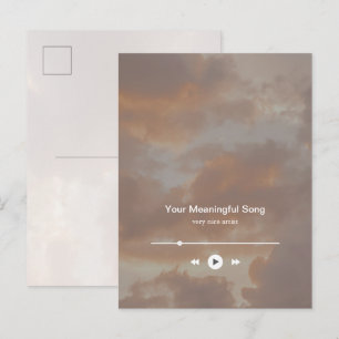 Dromerige minimalistische muziekspeler en favoriet briefkaart
