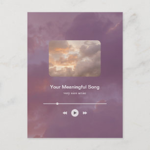 Dromerige minimalistische muziekspeler en favoriet briefkaart