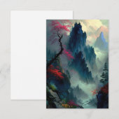 Dromerige Misty Mountain Landscape Platte Kaart (Voorkant / Achterkant)