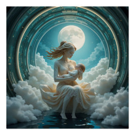 Dromerige moederlijke kosmos perfect poster