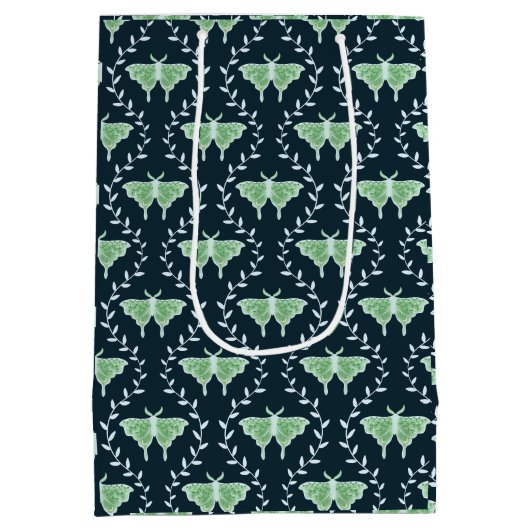 Dromerige motten en wijnstokken - Whimsical Medium Medium Cadeauzakje (Achterkant)