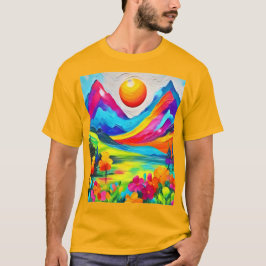 Dromerige Mountain Majesty Schilderij T-shirt