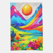 Dromerige Mountain Majesty Schilderij Theedoek (Verticaal)