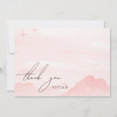 Dromerige Mountain Waterverf Blank Dank u kaart (Voorkant)