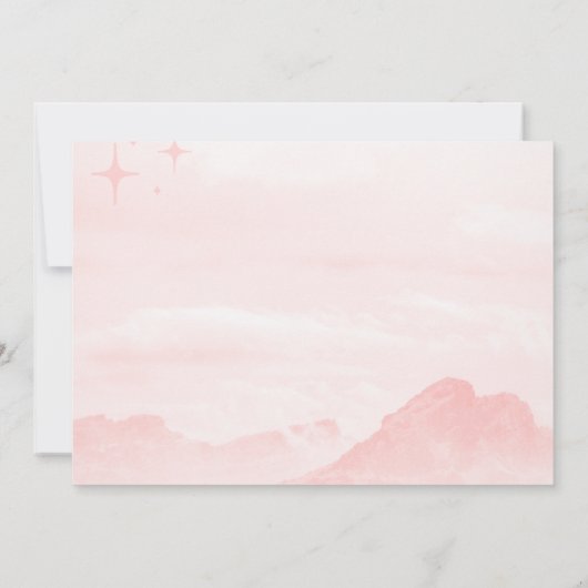 Dromerige Mountain Waterverf Blank Dank u kaart (Achterkant)