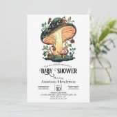 Dromerige  Mushroom Baby shower Kaart (Staand voorkant)
