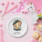 Dromerige  Mushroom Baby shower Papieren Bordje (Feest)